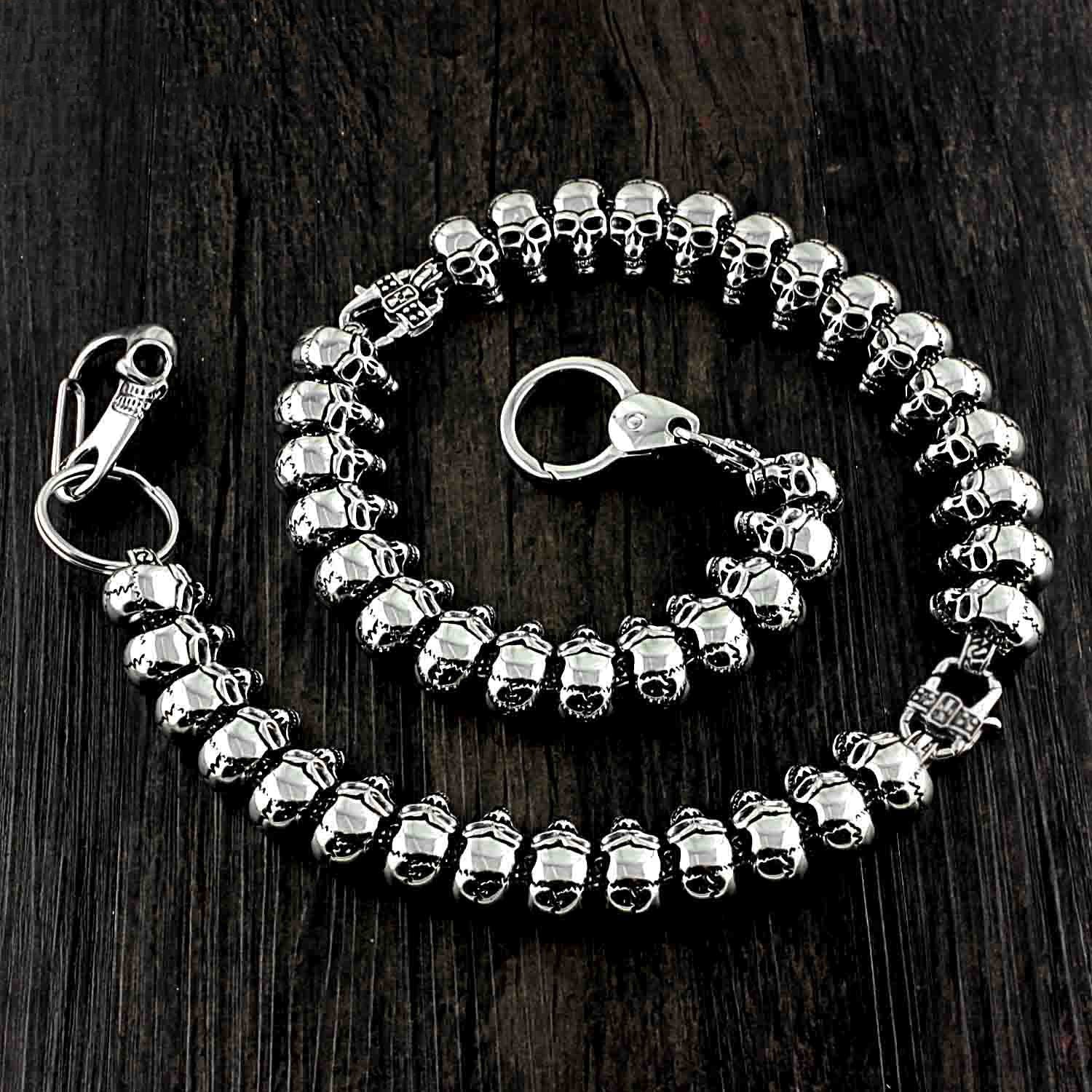 Ghost Head Titanium Steel Pants Chain Metal Wallet Chain Locomotive Punk Waist Chain For Men - iwalletsmen