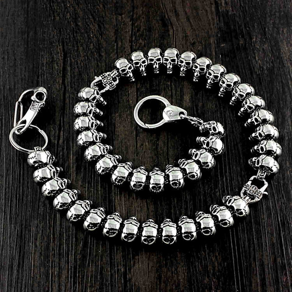 Ghost Head Titanium Steel Pants Chain Metal Wallet Chain Locomotive Punk Waist Chain For Men - iwalletsmen