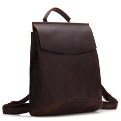Vintage Brown LEATHER MEN'S Satchel College Backpack Travel Backpack School Backpack For Men - iwalletsmen