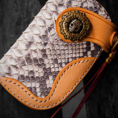 Handmade Leather Biker Mens Cool Car Key Wallet Coin Wallet Pouch Car KeyChain for Men