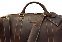 Cool Vintage Leather Mens Duffle Bags Weekender Bags Overnight Bag Travel Bag - iwalletsmen