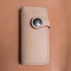 Handmade Mens Leather Biker Chain Wallets Cool Long Chain Wallet with Chain - iwalletsmen