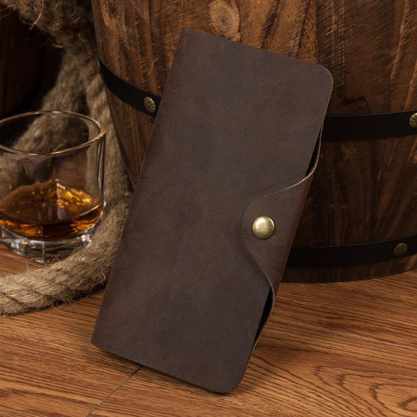 Coffee Cool Mens long Wallet Bifold Long Wallet Card Wallet Phone Wallet for Men - iwalletsmen
