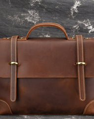 Leather Mens 13inch Laptop Bag Briefcase Work Handbag Business Bag for Men - iwalletsmen