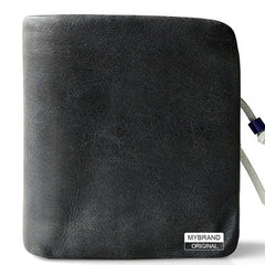 Genuine Leather Mens Cool billfold Leather Wallet Men Small Wallets Bifold for Men