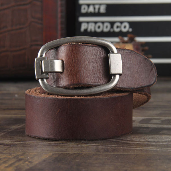 Genuine Leather Punk Rock Biker Trucker Mens Belt Men Black Coffee Belt for Men