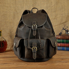 Cool Leather Mens Backpack Vintage Travel Backpack School Backpack for men - iwalletsmen