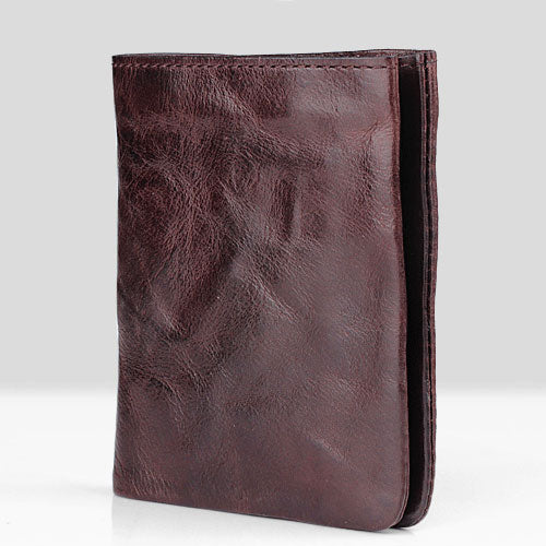 Genuine Leather Mens Cool Slim Leather Wallet Men Small Wallets Bifold for Men - iwalletsmen