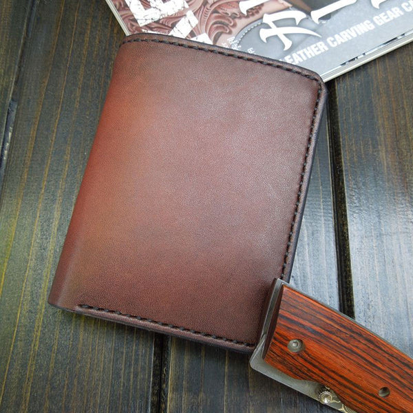 Handmade Leather billfold Wallet Mens Cool billfold Slim Wallet Wallet For Men