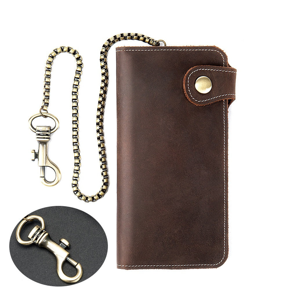 men's wallets with chains Cool Mens Leather Biker Chain Wallet Chain Wallet Long Biker Wallet for Men - iwalletsmen