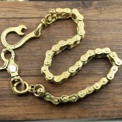 Badass Brass Gold Mens 18‘’ Bike Chain Pants Chain Wallet Chain Motorcycle Wallet Chain for Men - iwalletsmen