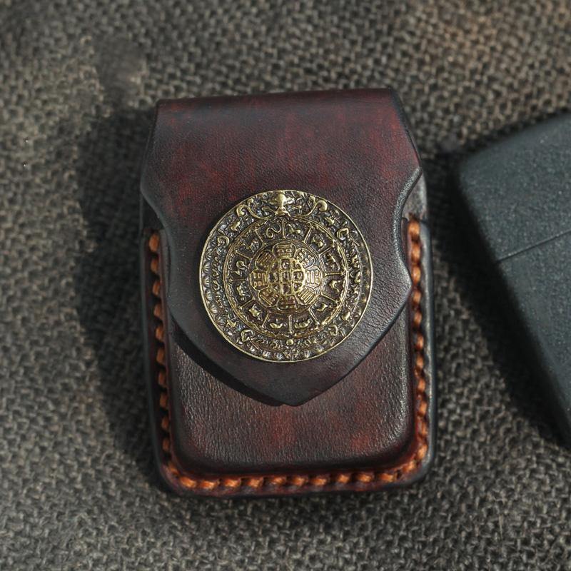 Handmade Zippo Lighter Leather Cover Zippo Belt Keychain Case – Metal Field  Shop