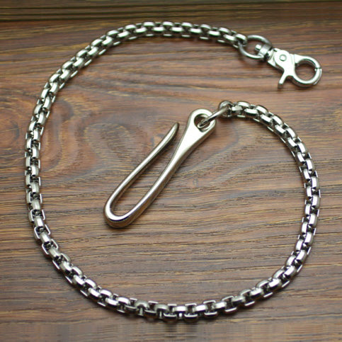 Cool Men's Handmade Stainless Steel Silver Biker Wallet Chain Pants Chain Wallet Chain For Men - iwalletsmen