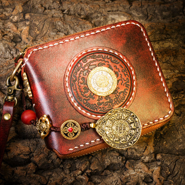 Handmade Leather Mens Chain Biker Wallet Cool Leather Wallet Small Wallets for Men - iwalletsmen