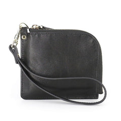 Leather Mens Zipper Small Wallet Wristlet Wallet Clutch Wallet Small Wallet for Men - iwalletsmen