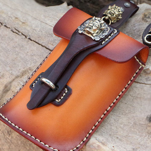 Leather Belt Pouch Mens Small Cases Waist Bag Hip Pack Belt Bag Fanny Pack Bumbag for Men