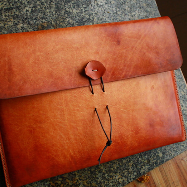 Handmade Mens Leather iPad air2 Case Leather File Case File Holder - iwalletsmen