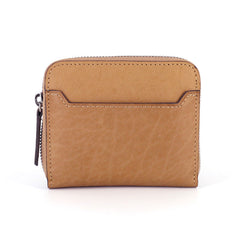 Leather Mens Zipper Front Pocket Wallet Card Wallet Slim Small Change Wallet for Men - iwalletsmen