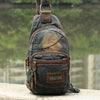 Denim Blue Mens 8 inches Sling Bag Chest Bags Fashion Denim One Shoulder Backpack For Men - iwalletsmen