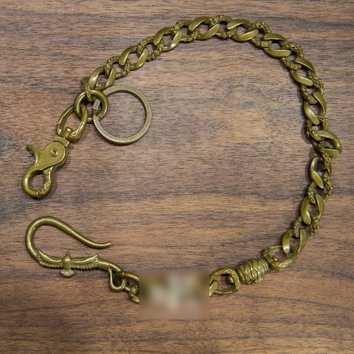 Solid Men's Handmade Pure Brass Koi Water Key Chain Pants Chains Biker Wallet Chain For Men - iwalletsmen