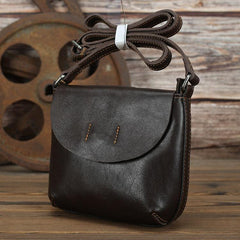 LEATHER MEN'S Small Side bag Brown Side Bag Mini MESSENGER BAG Courier Bag FOR MEN - iwalletsmen