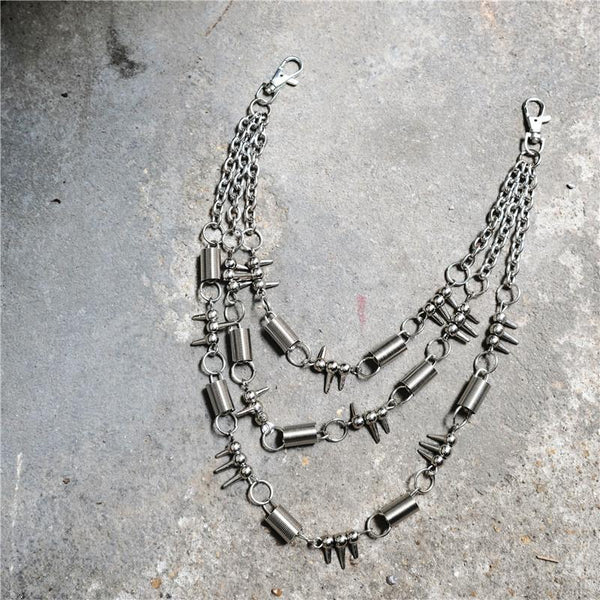 Badass Punk Mens Triple Layer Mens Wallet Chain Pants Chain Jeans Chain Jean Chain For Men - iwalletsmen