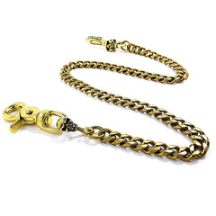 Fashion Brass Skull Mens 19'' Pants Chain Wallet Chain Motorcycle Wallet Chain for Men - iwalletsmen