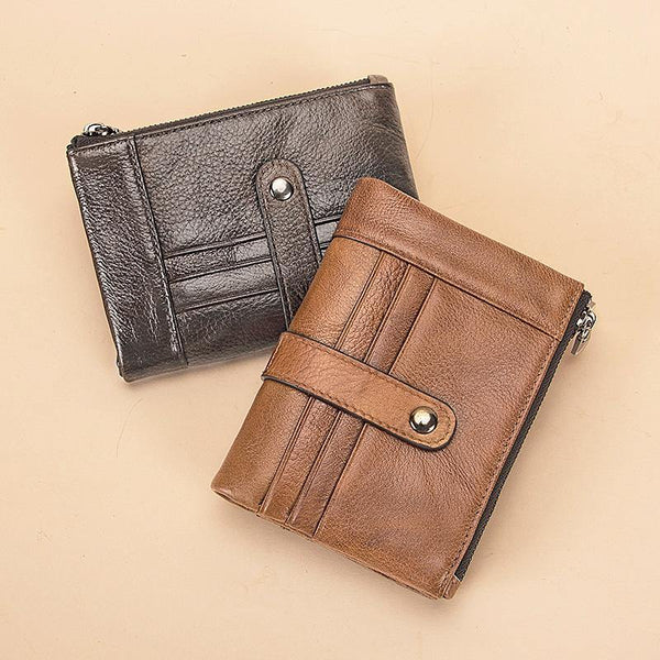 Brown Leather Billfold Wallet for Men Bifold Wallet Brown Leather Small Wallet For Men - iwalletsmen