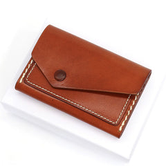Leather Mens Card Wallet Front Pocket Wallet Small Slim Wallet Change Wallet for Men - iwalletsmen