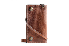 Handmade Mens Cool Leather Chain Wallet Biker Trucker Wallet with Chain for Men - iwalletsmen
