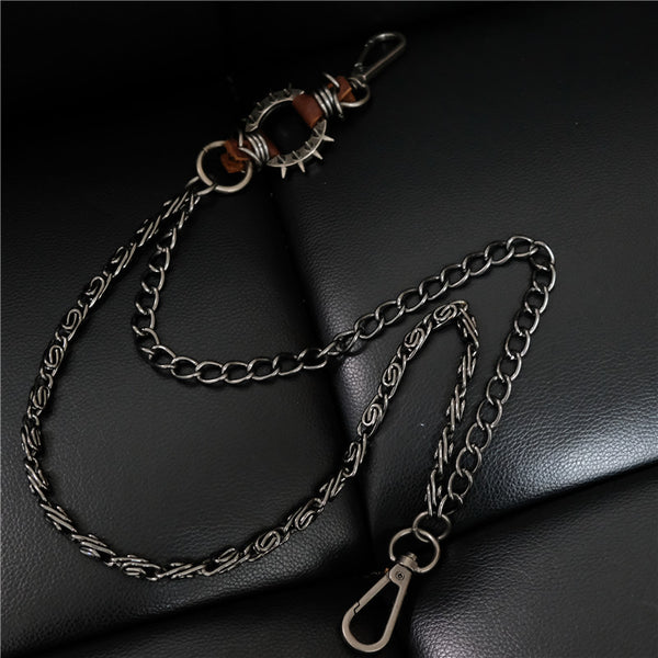Badass Punk Mens Double Long Biker Wallet CHain Pants CHain Wallet Chain For Men - iwalletsmen