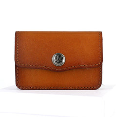 Handmade Leather Mens Change Wallet Card Wallet Front Pocket Wallets Small Wallets for Men - iwalletsmen