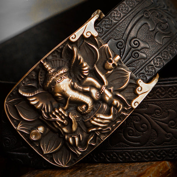 Handmade Genuine Leather Mens Belt Custom Cool Leather Men Black Belt for Men