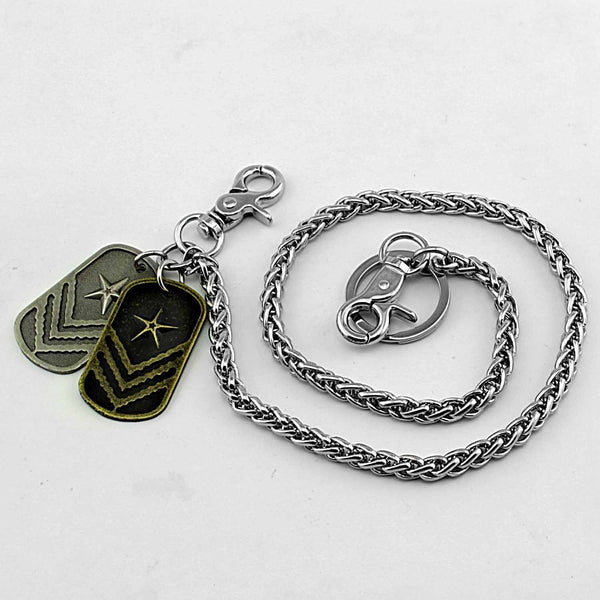 Cool Silver Tag Men's Pants Chain Biker Wallet Chain Jeans Chain Jean Chain Wallet Chain For Men - iwalletsmen