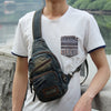 Fashion Denim Blue Sling Bag - front view - iwalletsmen