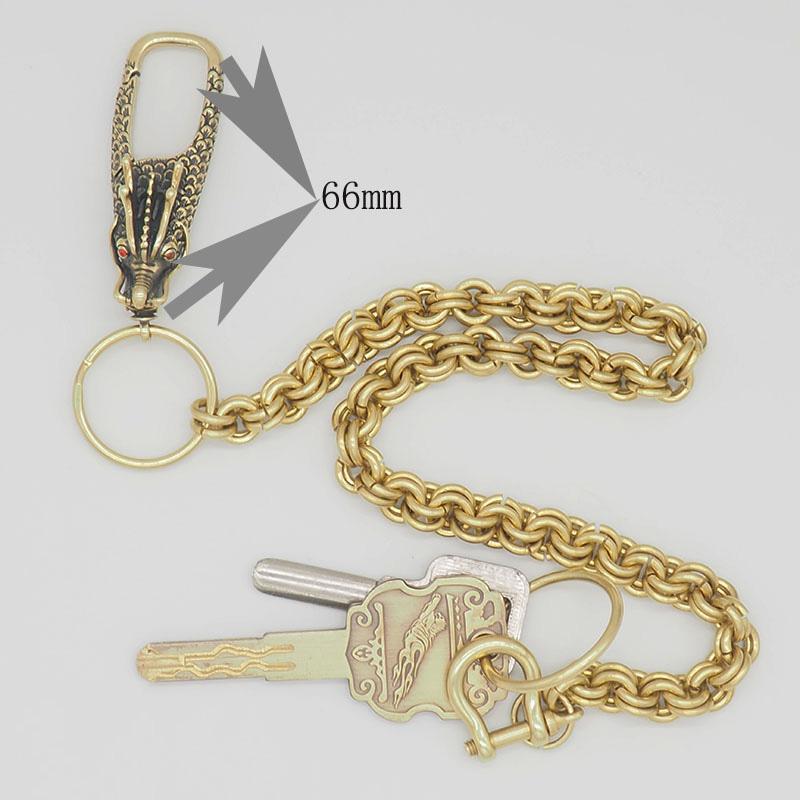 Cool Brass Dragon Punk 19'' Wallet Chain Pants Chain Trucker Jeans Chain Jean Chain for Men - iwalletsmen