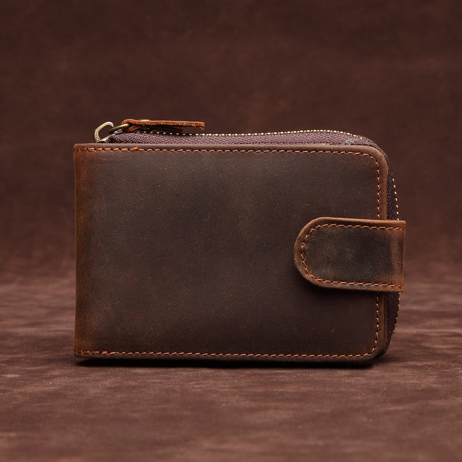 Brown Leather Billfold Cards Wallet for Men Small License Wallet Cards Wallets For Men - iwalletsmen