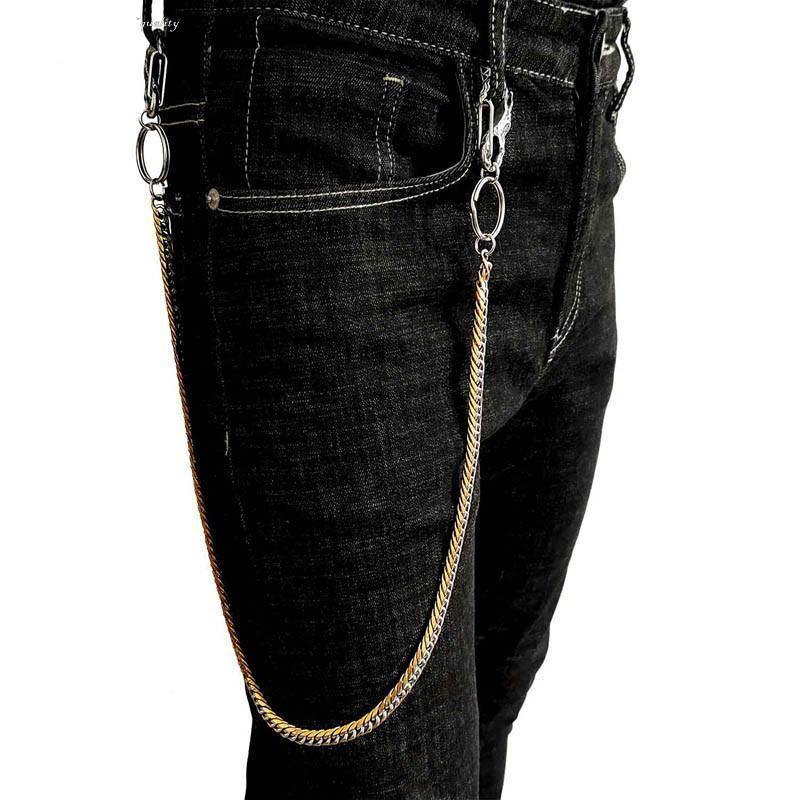 29'' SOLID STAINLESS STEEL BIKER SILVER Gold WALLET CHAIN LONG PANTS CHAIN PUNK Jeans Chain Jean ChainS FOR MEN - iwalletsmen