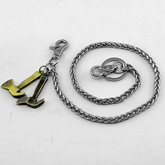 Cool Silver Axe Key Chain Long Wallet Chain BIker Wallet Chain Pants Chain For Men - iwalletsmen