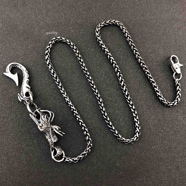 Badass Silver Dragon Mens Wallet Chain Jeans Chain Jean Chain Fashion Pants Chain For Men - iwalletsmen