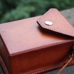 Handmade Leather Mens Box Bag Small Shoulder Bag Messenger Bag for Men - iwalletsmen