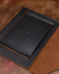 BLACK and BROWN MENS LEATHER SLIM CLUTCH PURSE BAG CLUTCH BAG FOR MEN - iwalletsmen