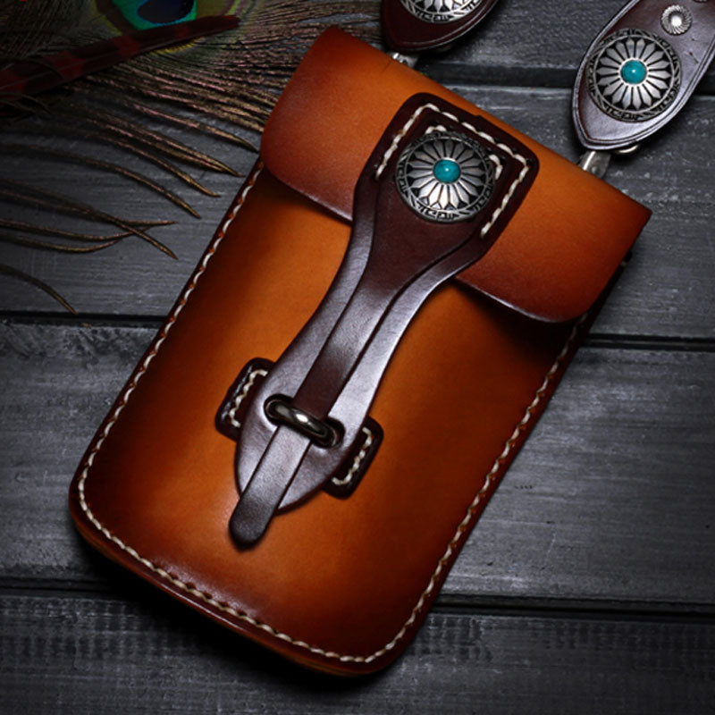 Leather Belt Pouch Mens Small Cases Waist Bag Hip Pack Belt Bag Fanny Pack Bumbag for Men