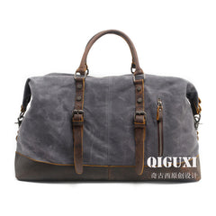 Mens Waxed Large Canvas Weekender Bag Canvas Travel Bag Canvas Overnight Bag for Men - iwalletsmen