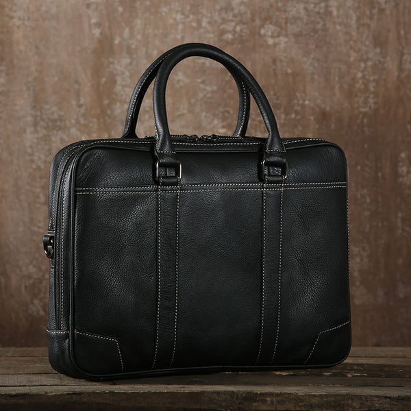 Handmade Leather Mens Cool Messenger Bag Work Bag Business Bag Briefcase Bag for men