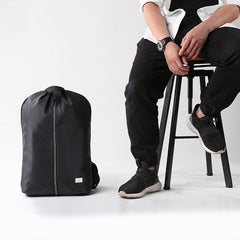 Cool PVC Water Repellent Fabric Men's Black Travel Backpack Large 15.6'' Backpack Laptop Backpack For Men - iwalletsmen