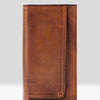 Handmade Leather Mens Cool Long Leather Wallet Bifold Clutch Wallet for Men - iwalletsmen