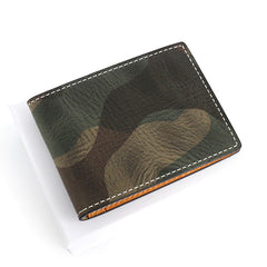 Cool Leather Mens Camouflage License Wallet Front Pocket Wallet Slim Card Wallet for Men - iwalletsmen