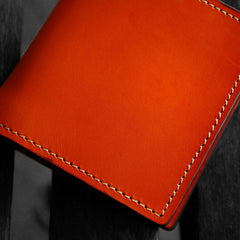 Handmade Leather Mens billfold Wallet Cool Slim Wallet Biker Wallet for Men