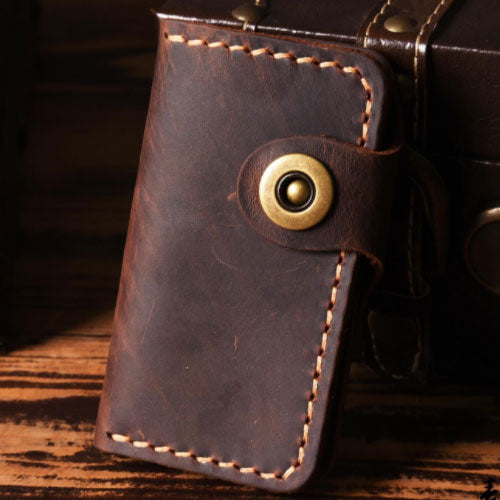 Handmade Leather Mens Cool Key Wallet Key Holder Car Key Case for Men - iwalletsmen